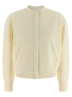 Max Mara White Virgin Wool Cardigan