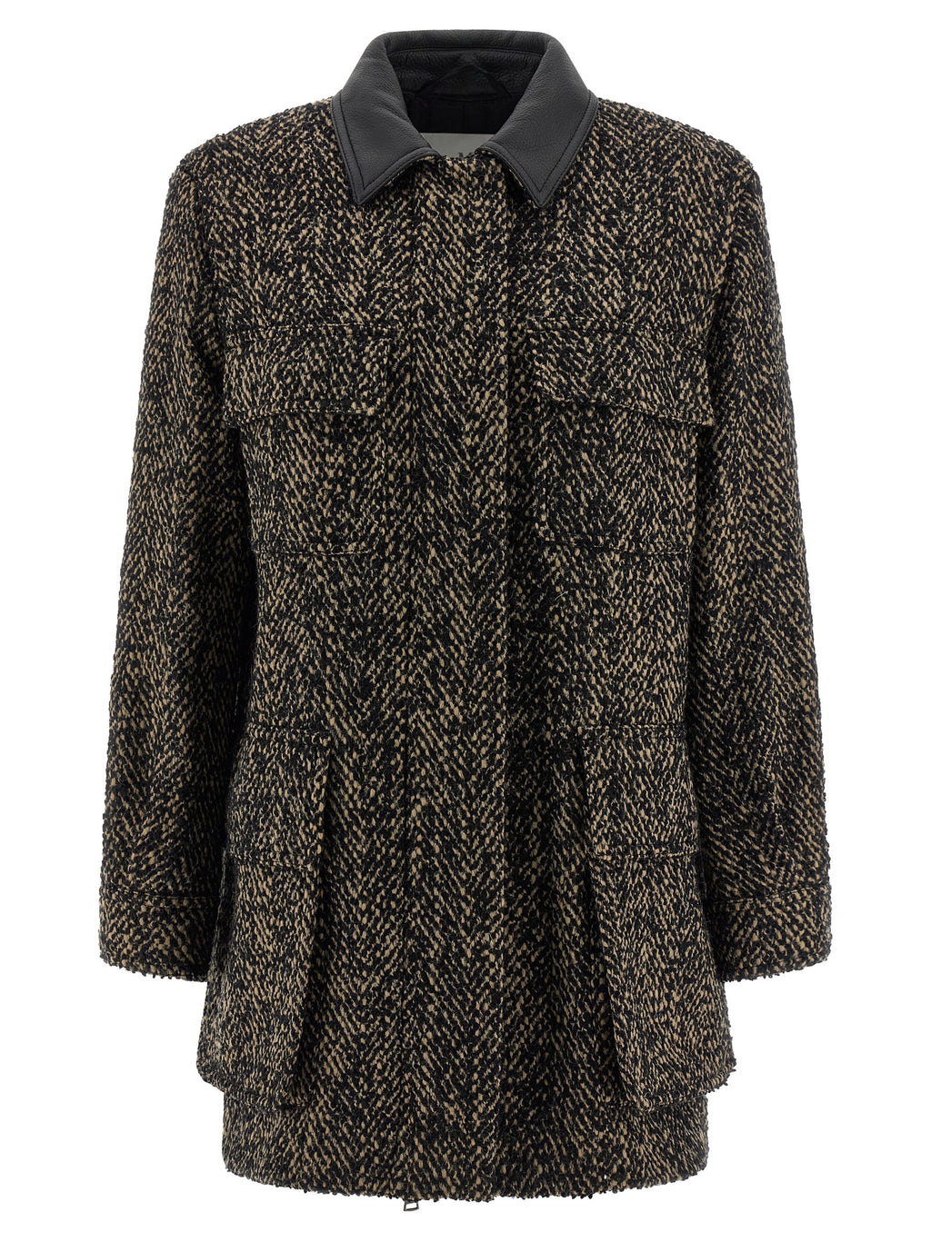 Max Mara Multicolor Virgin Wool Shell Jacket