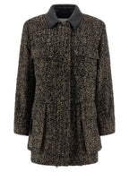 Max Mara Multicolor Virgin Wool Shell Jacket