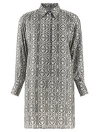 Max Mara Gray Silk Short Dress