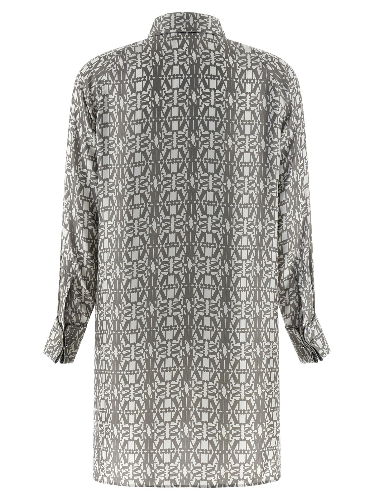 Max Mara Gray Silk Short Dress