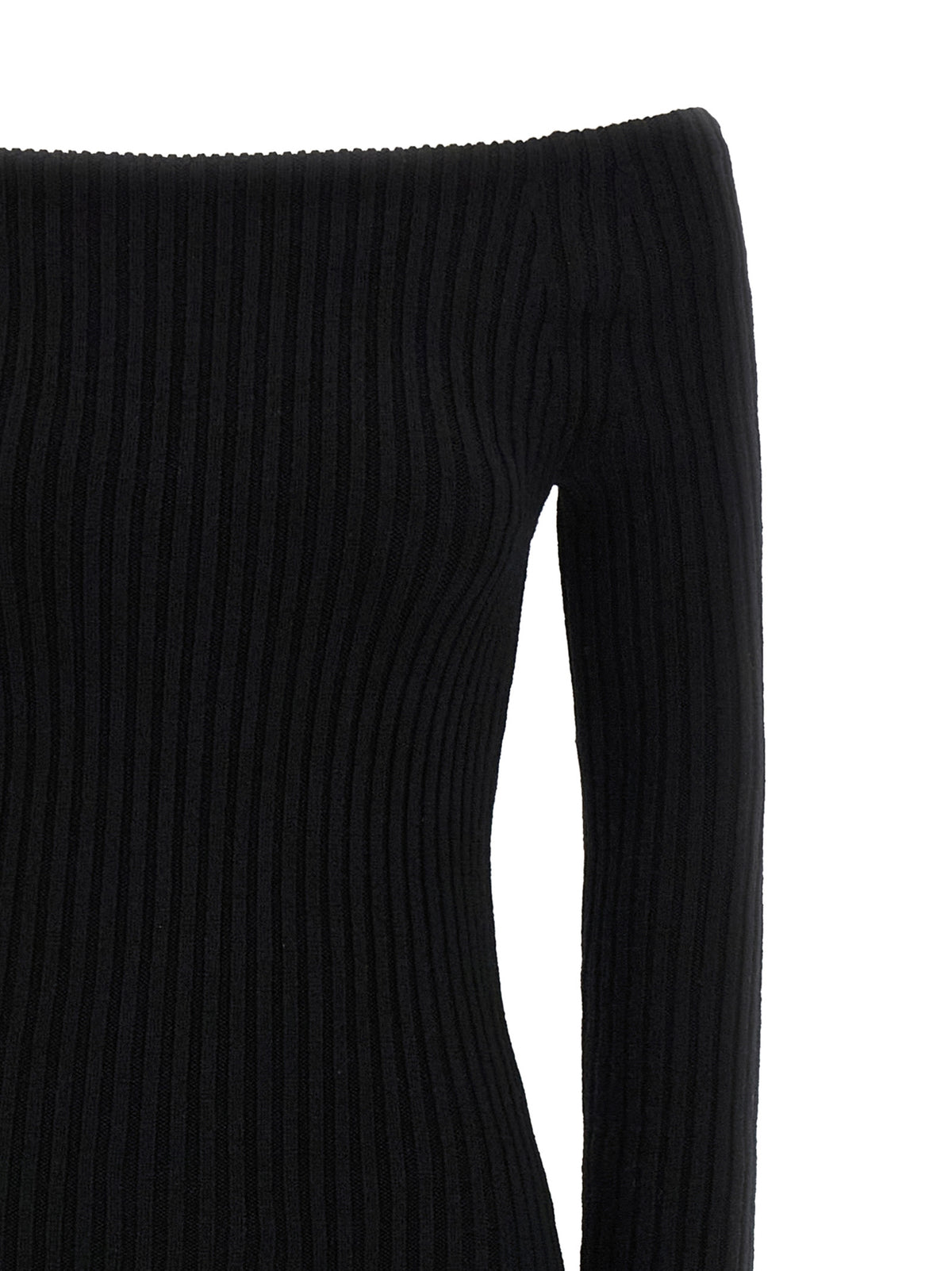 Max Mara Black Wool Long Dress