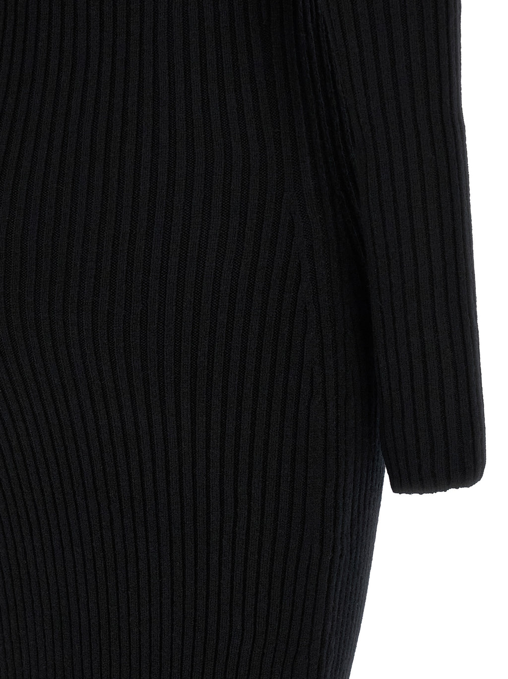 Max Mara Black Wool Long Dress