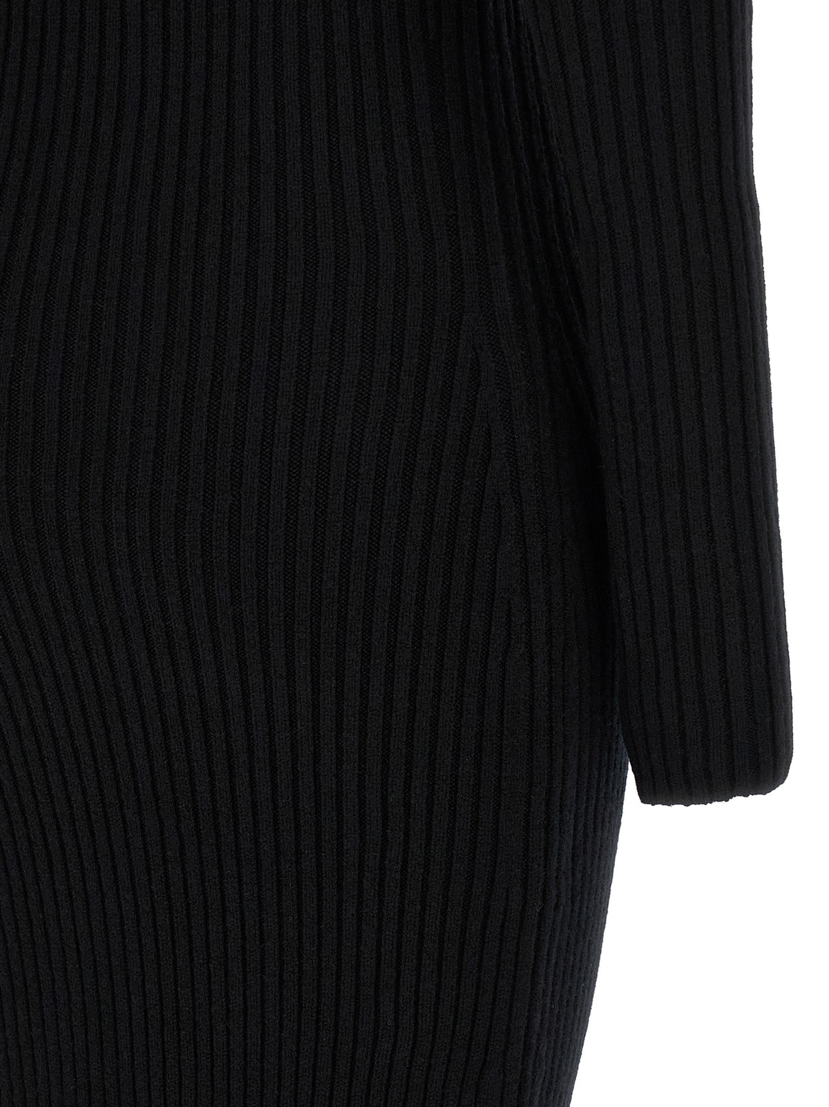 Max Mara Black Wool Long Dress