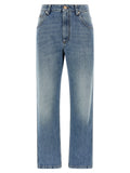 Brunello Cucinelli Blue Cotton Straight-Leg Jeans