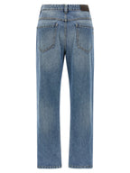 Brunello Cucinelli Blue Cotton Straight-Leg Jeans
