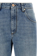 Brunello Cucinelli Blue Cotton Straight-Leg Jeans