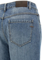Brunello Cucinelli Blue Cotton Straight-Leg Jeans