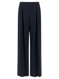 Max Mara Blue Silk Casual Pants