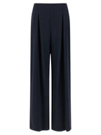 Max Mara Blue Silk Casual Pants