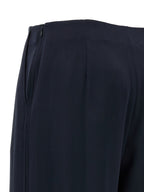 Max Mara Blue Silk Casual Pants