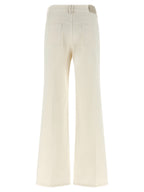 Brunello Cucinelli White Cotton Relaxed Fit Jeans