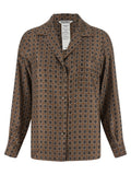 Max Mara Brown Silk Blouse