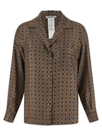 Max Mara Brown Silk Blouse