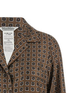 Max Mara Brown Silk Blouse