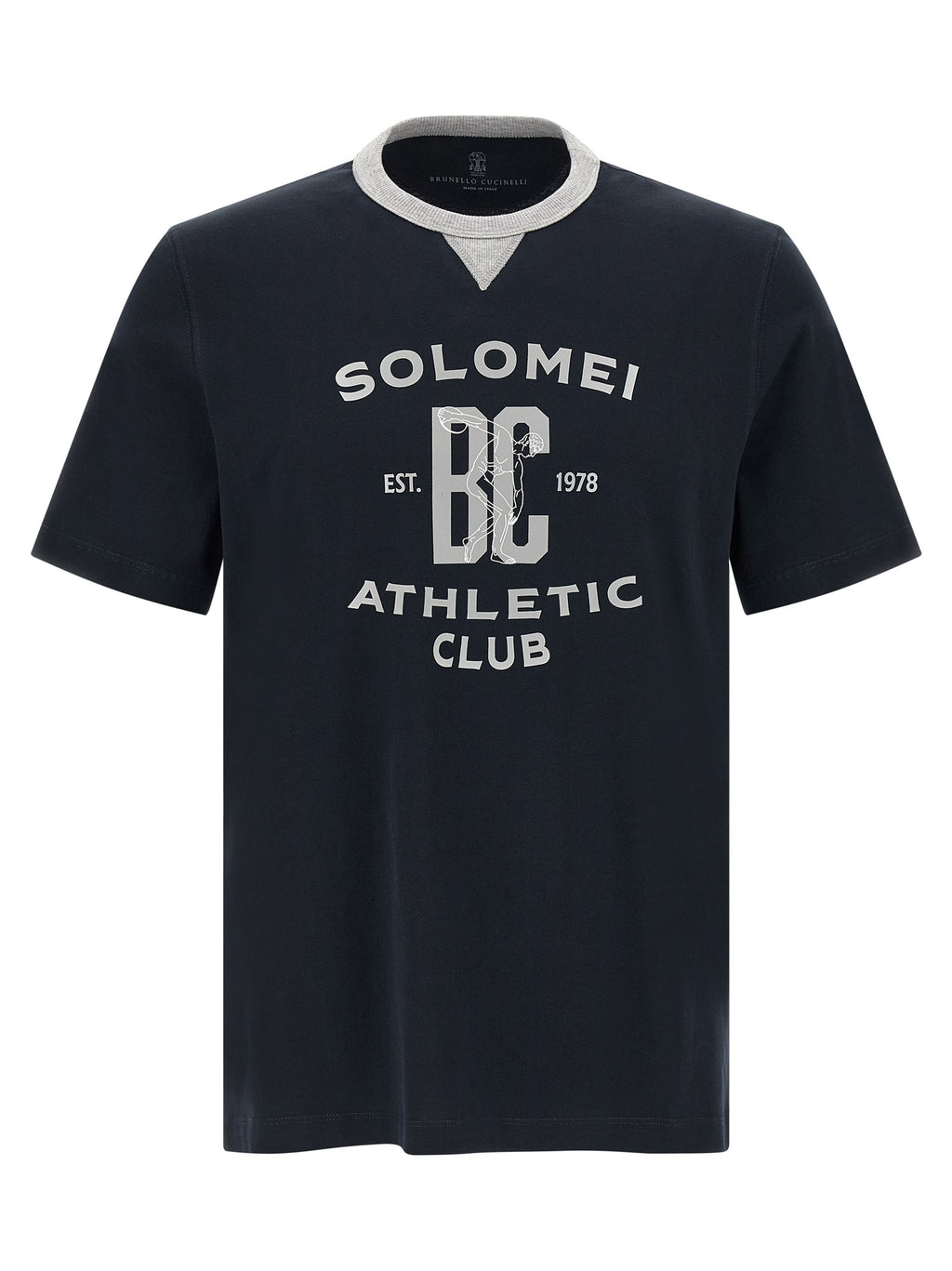 Brunello Cucinelli Blue Cotton T-Shirt