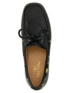 Valentino Garavani Black Buffalo Leather Slip-On Loafers