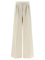 Max Mara White Cotton Casual Pants