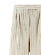 Max Mara White Cotton Casual Pants