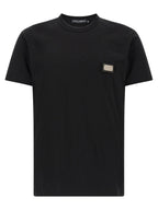 Dolce & Gabbana Black Cotton T-Shirt