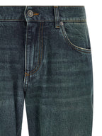 Dolce & Gabbana Blue Cotton Straight-Leg Jeans