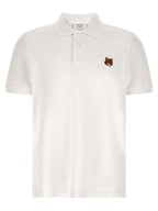 Maison Kitsuné White Cotton Polo Shirt