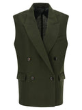 Max Mara Bicolor Linen Sleeveless Jacket
