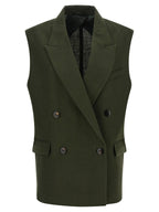 Max Mara Bicolor Linen Sleeveless Jacket