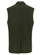 Max Mara Bicolor Linen Sleeveless Jacket