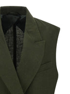 Max Mara Bicolor Linen Sleeveless Jacket