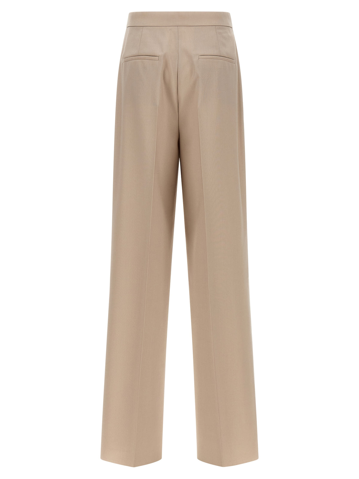 Max Mara Beige Virgin Wool Dress Pants