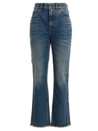 Golden Goose Blue Cotton Flared Jeans