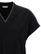 Brunello Cucinelli Black Cotton T-Shirt