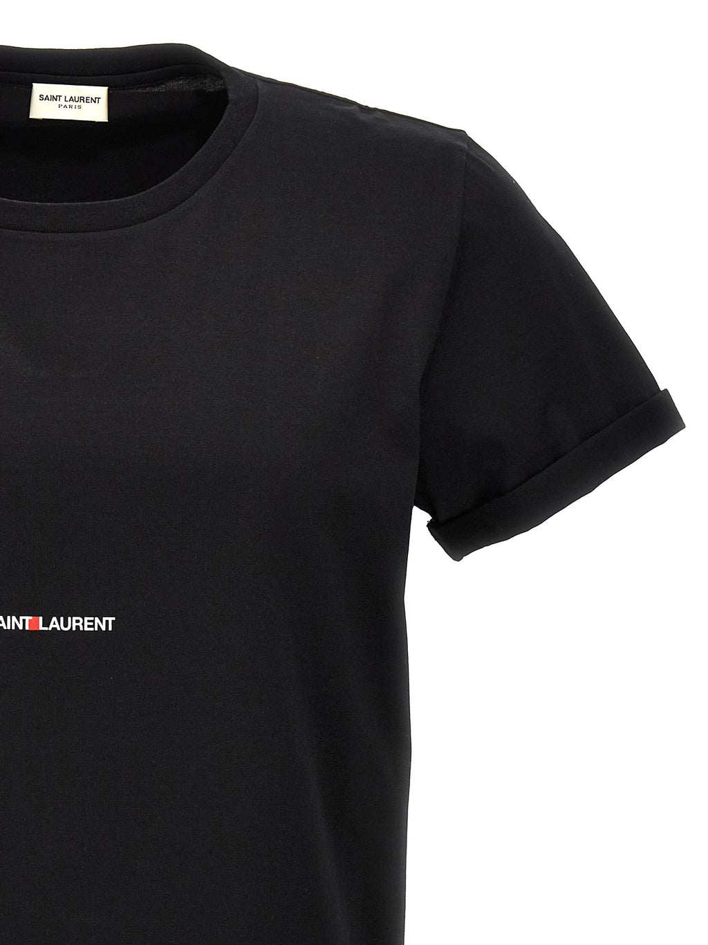 Saint Laurent Black Cotton T-Shirt