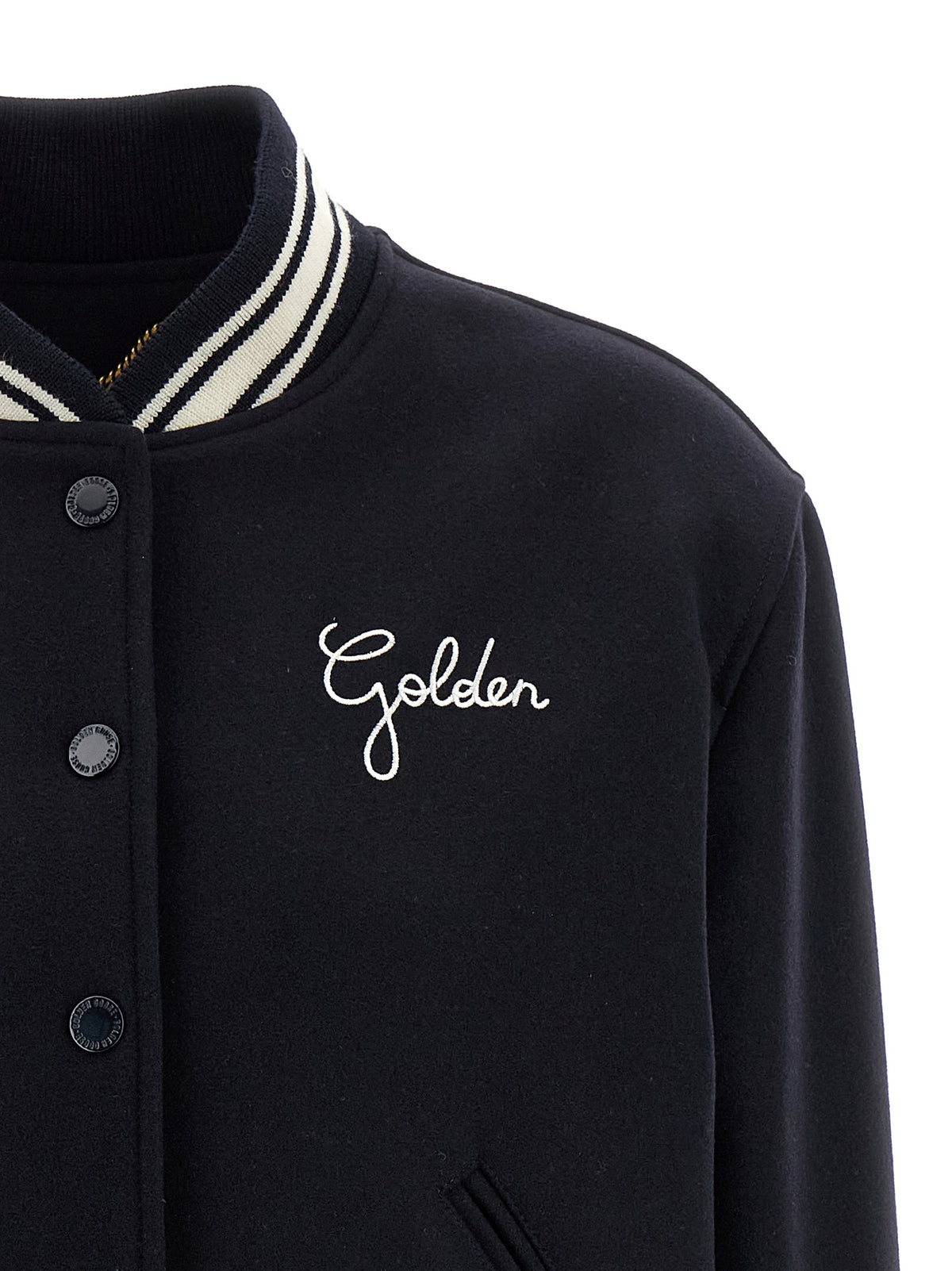 Golden Goose Blue Virgin Wool Bomber