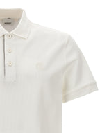 Burberry White Cotton Polo Shirt