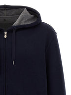 Brunello Cucinelli Blue Cotton Sweatshirt