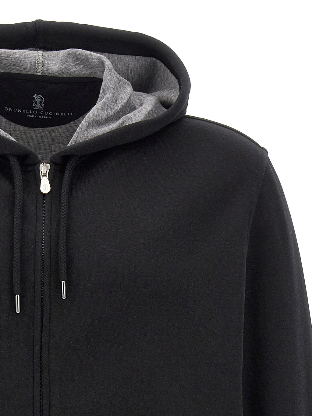 Brunello Cucinelli Black Cotton Sweatshirt