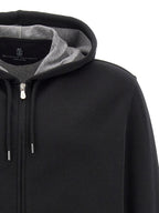 Brunello Cucinelli Black Cotton Sweatshirt