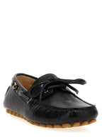 Valentino Garavani Black Buffalo Leather Slip-On Loafers