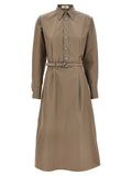 Fendi Gray Cotton Midi Dress