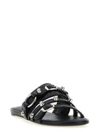 Balenciaga Black Lamb Leather Slides