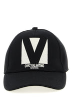 Valentino Garavani Black Cotton Cap (Baseball Hat)