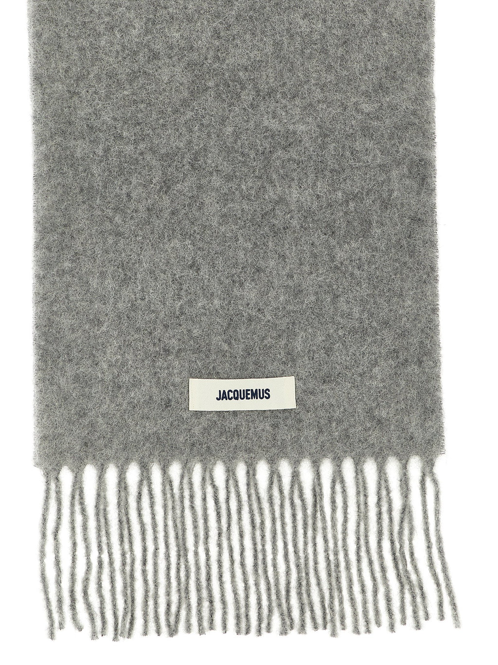 Jacquemus Gray Alpaca Leather Foulard