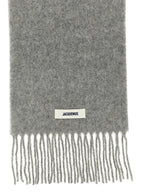 Jacquemus Gray Alpaca Leather Foulard