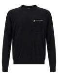 Fendi Black Virgin Wool Cardigan