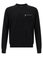 Fendi Black Virgin Wool Cardigan