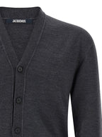 Jacquemus Gray Merino Wool Cardigan