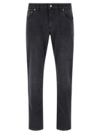 Dolce & Gabbana Black Cotton Straight-Leg Jeans