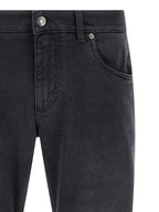 Dolce & Gabbana Black Cotton Straight-Leg Jeans